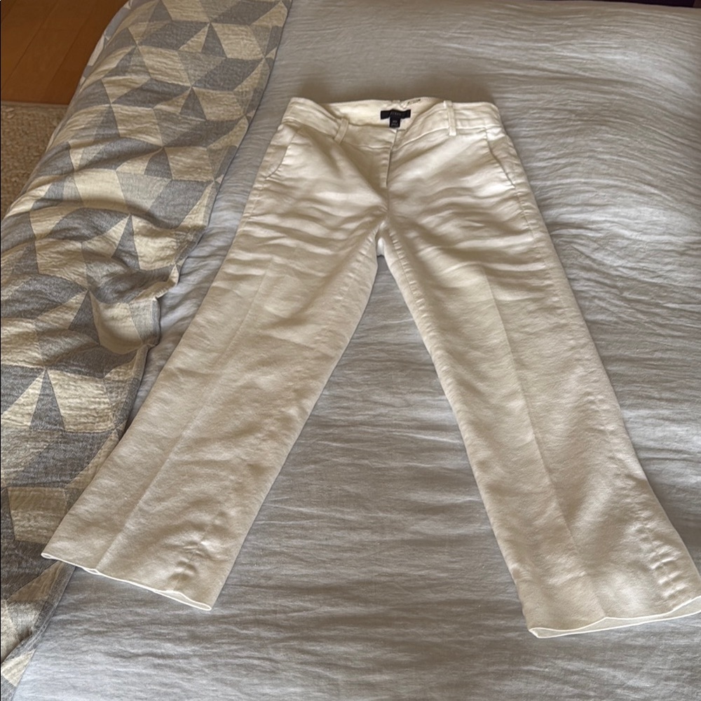 White/Cream Wide Leg Dress Pants